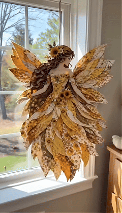 🧚♀️🌸 Premium Fairy Patchwork DIY Kit | High-Quality Layered Fabric with Floral Wings DIY Handmade Fantasy Wall Decor ✨