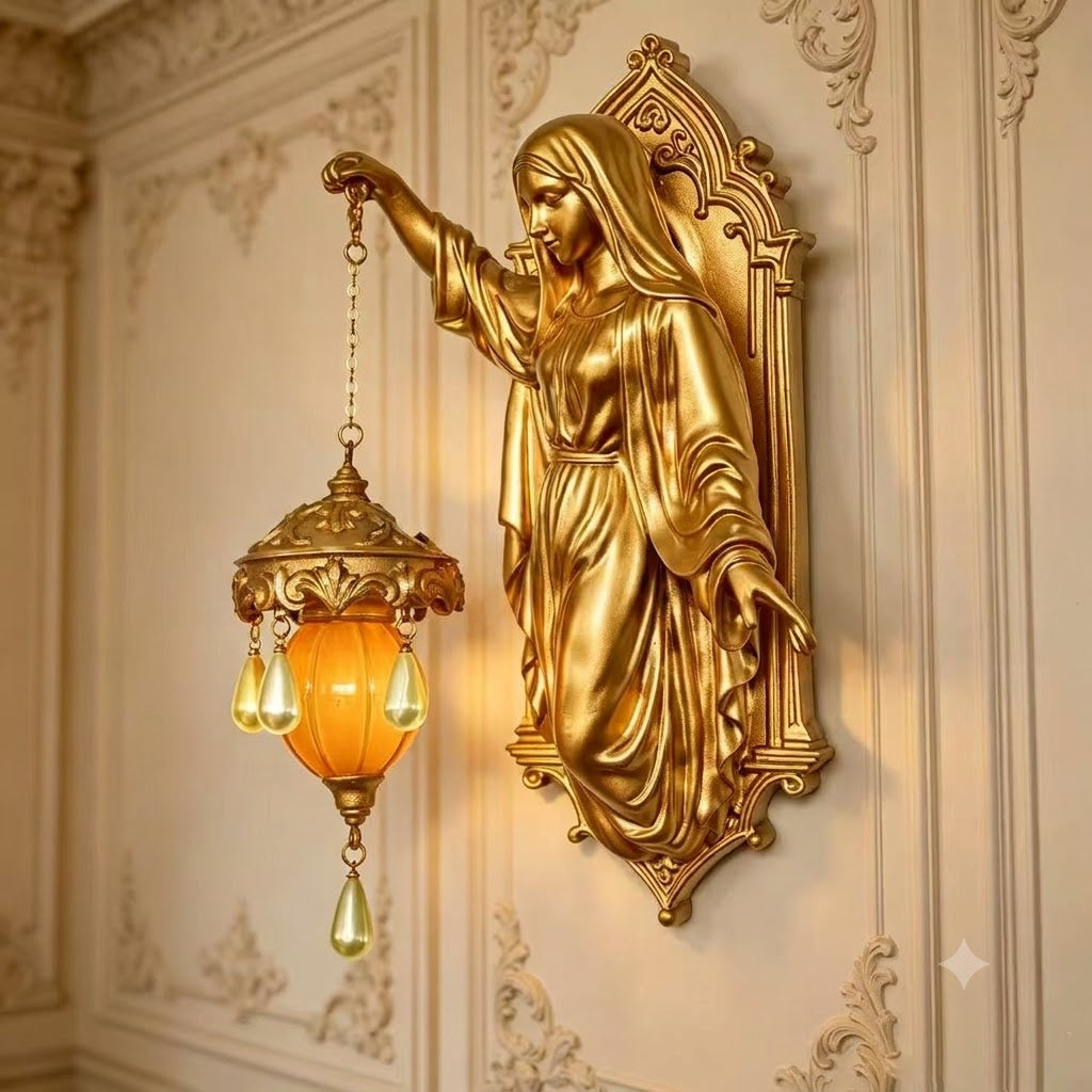 🔥HOT SALE!🧜♀️Hand-Painted Mermaid Wall Sconce – Nautical & Artisan Design