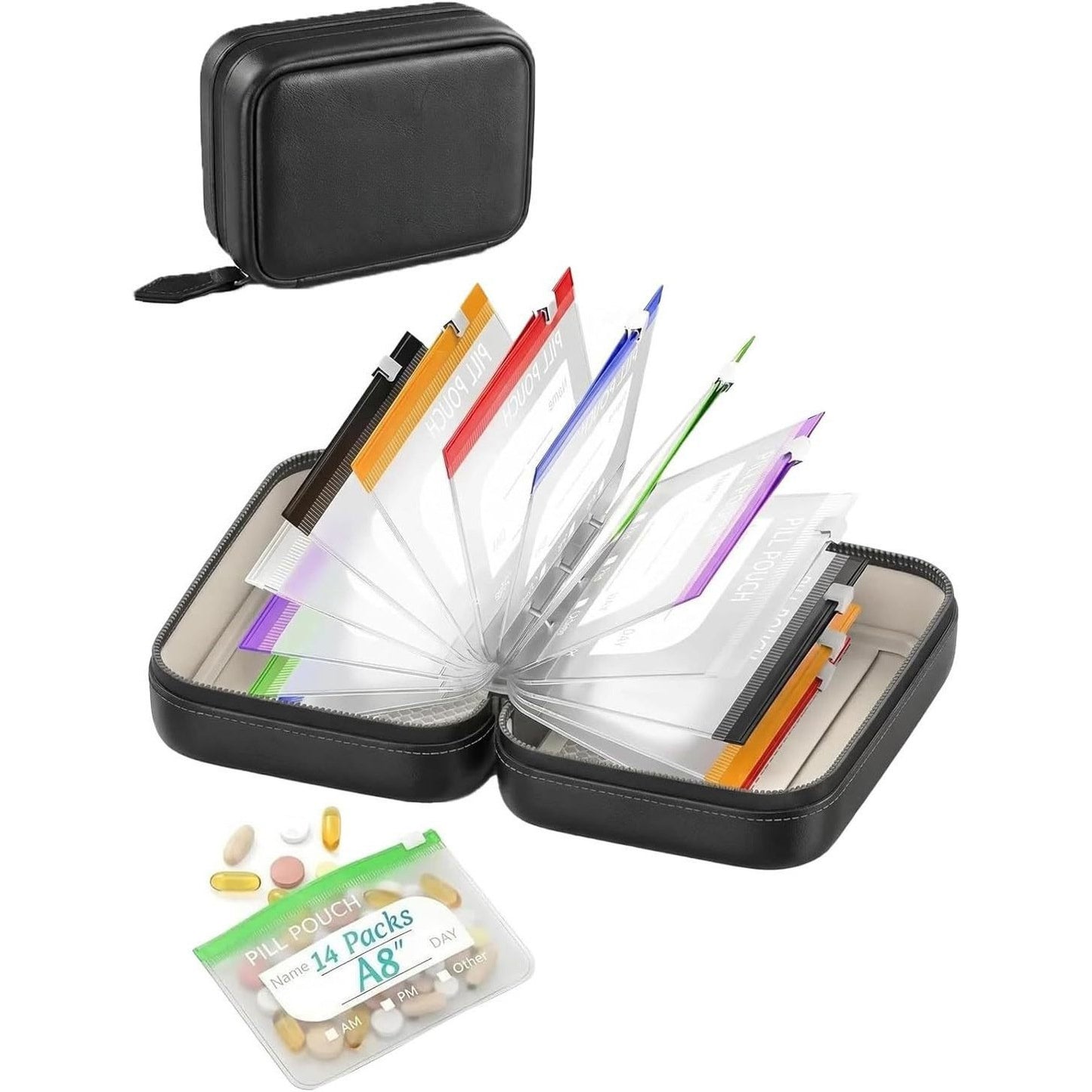 π A8 Waterproof Pill Pouch Set β Large Weekly Travel Medicine Organizer