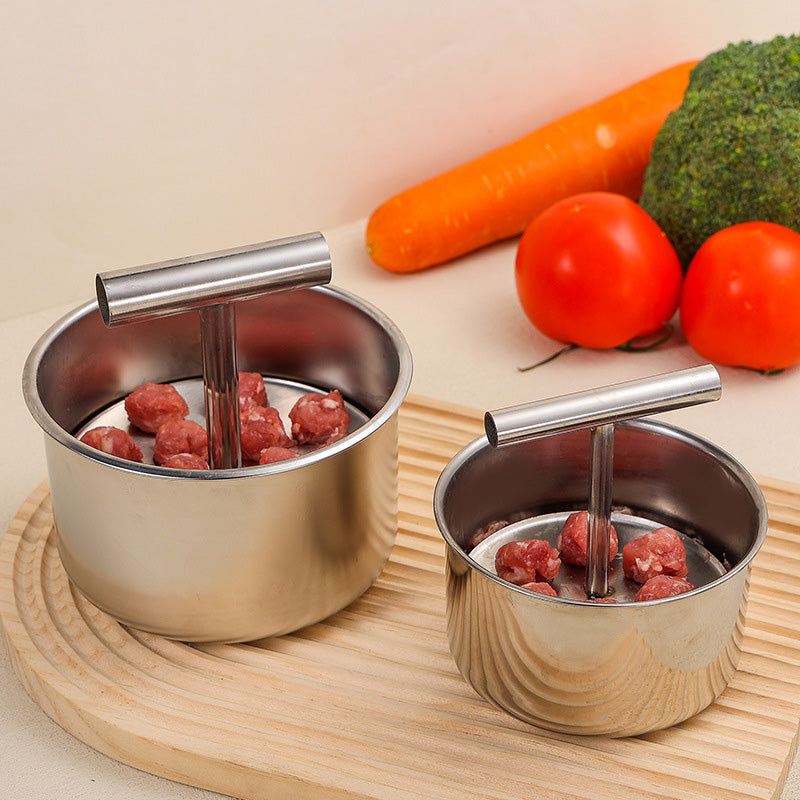 Stainless Steel Meatball Maker with 6 Holes for Quick DIY Meatballs, Fish Balls, Veggie Balls, and Ice Cream🥩