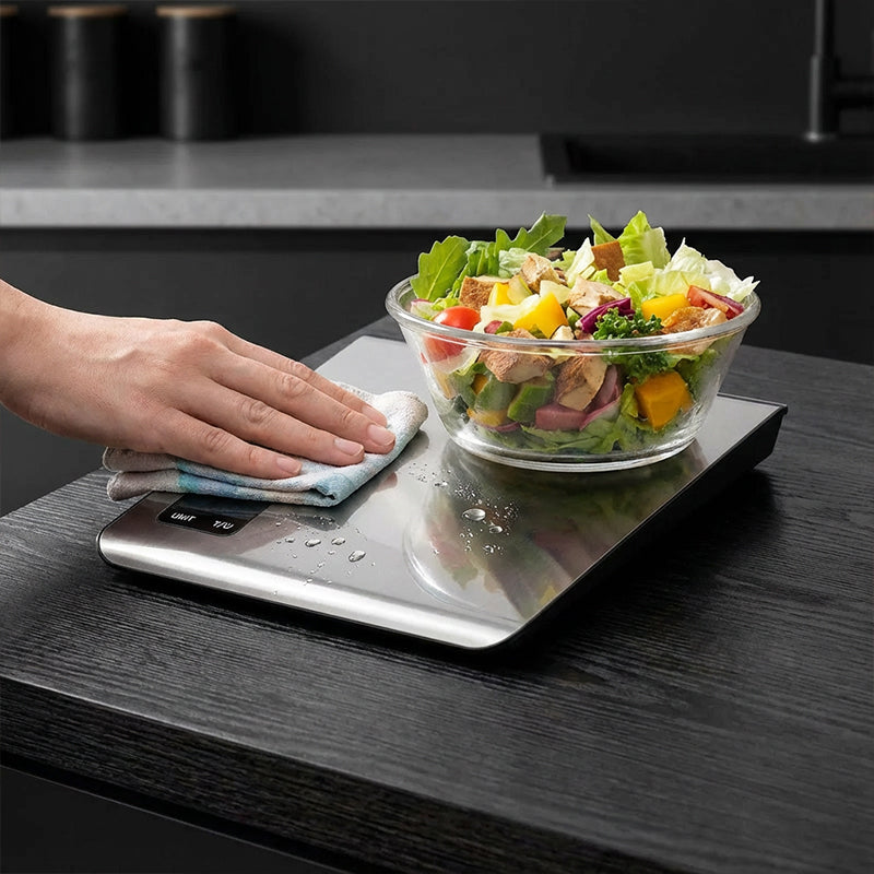 โ๏ธ๐ Digital kitchen scale โ measures 19 nutritional values & calories via app, 5kg stainless steel ๐ฅโ
for healthy eating & weight loss