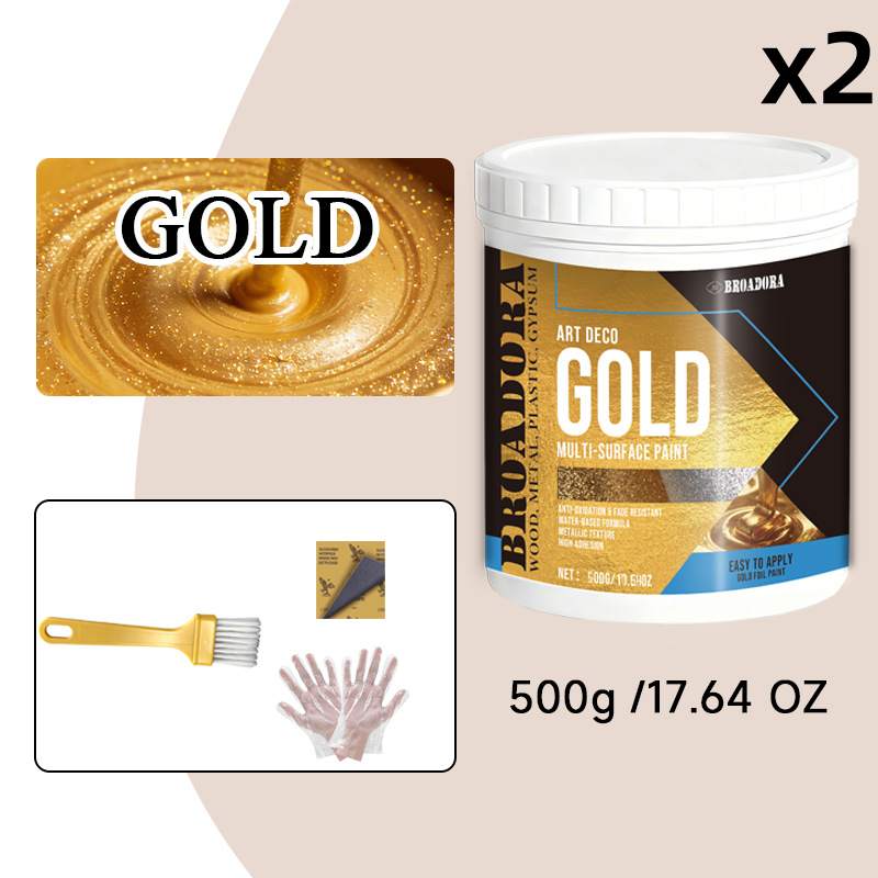 ⏰High Adhesion Multi-Surface Gold Foil Paint💛🖌️
