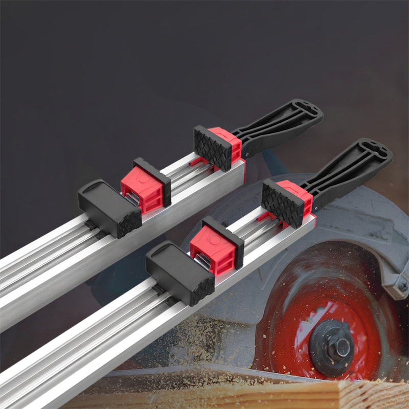Woodworking straight-edge cutting guide clamp, precision circular saw guide, suitable for circular saws and DIY woodworking projects.