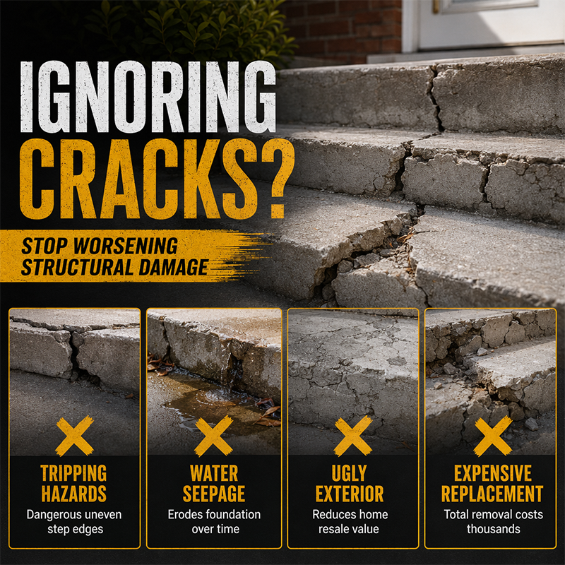 Step repair adhesive, cement floor repair agent, strong weather-resistant and waterproof concrete crack repair agent