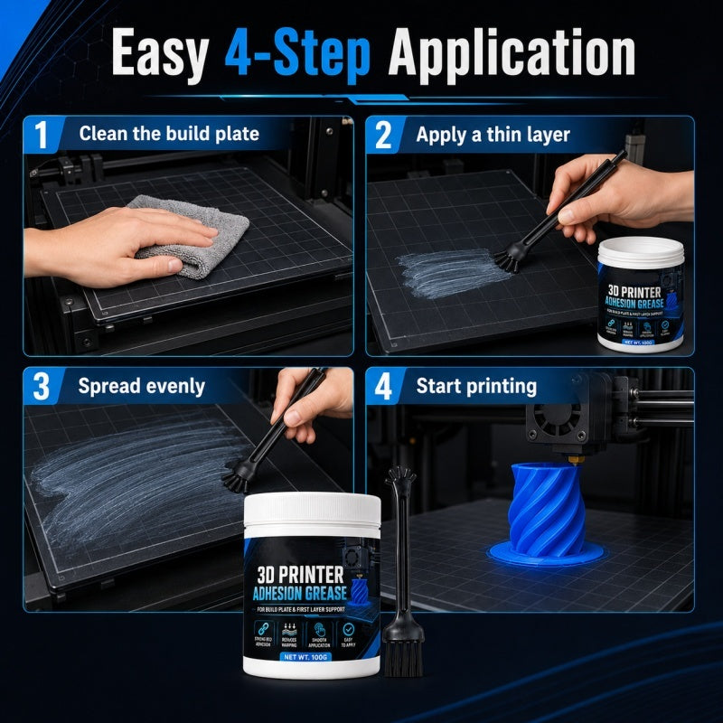 π¨οΈ 3D Printer Bed Adhesion Grease for More Reliable First Layers