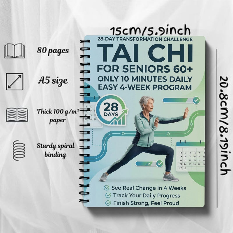 π₯³2026 HOT SALEπ₯³π50K+ SOLD! β―οΈπ 50% OFF! 28-Day Tai Chi Practice Book β 10-min daily sessions, beginner-friendly illustrations & progress log. Gentle movement for seniors β build a healthy routine! πΏβ¨