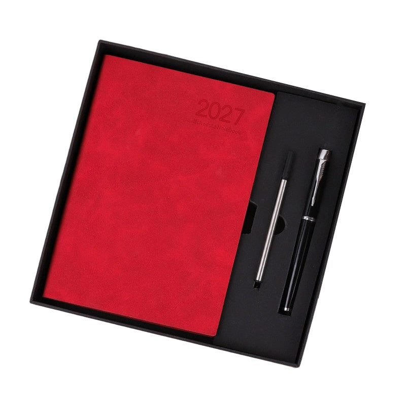 📔50% OFF NOW! 2027 Minimalist Daily Planner Notebook‑ 365‑Day Layout Journal, Lay‑Flat Binding Ink‑Proof Paper PU Cover Agenda for Time Management