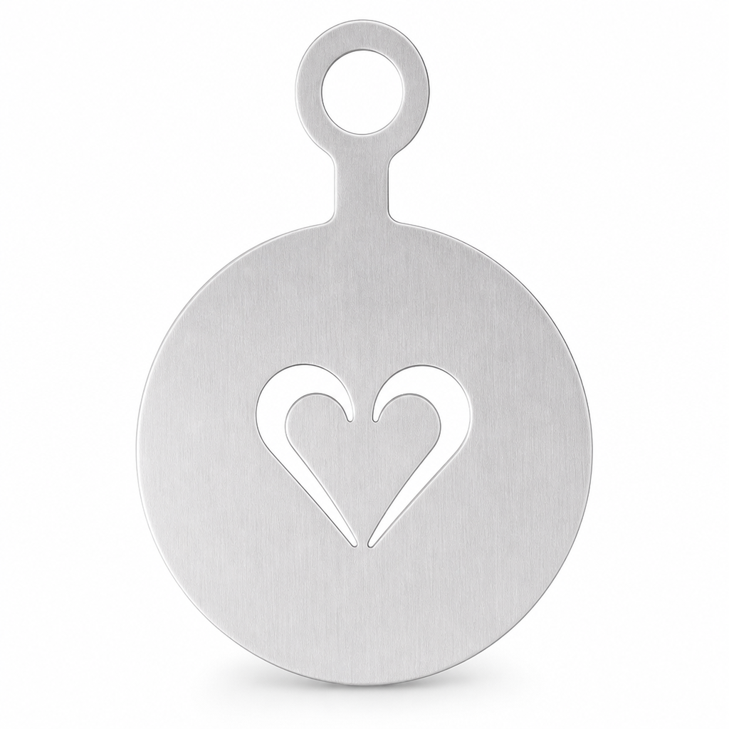 ☕ Stainless Steel Coffee Latte Art Stencil Template - Precision Powder Duster Mold 🍰