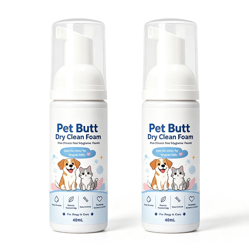 🔥No-Rinse Pet Butt Dry Clean Foam for Dogs & Cats