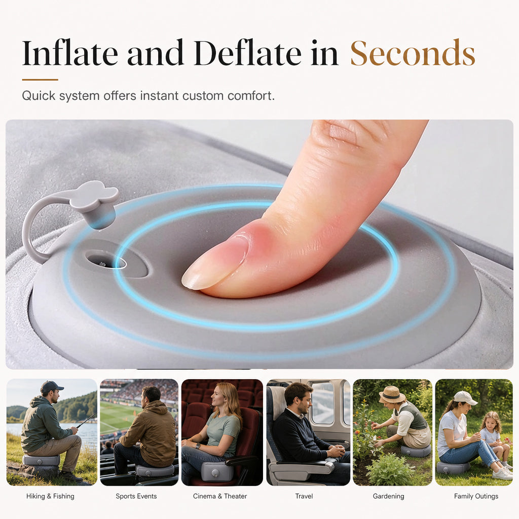Portable Inflatable Concert Cushion – Lightweight, Waterproof Outdoor Seat Pad