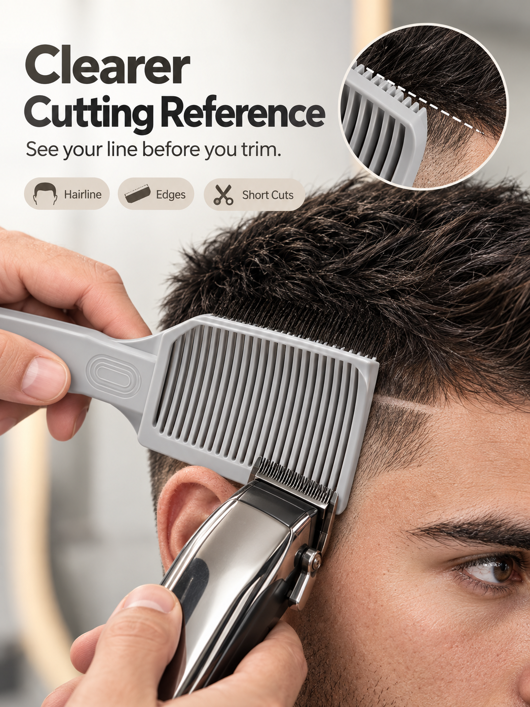 ✂️ 3-Piece Haircutting Guide Kit – Adjustable Band & Precision Trimming Guide Set