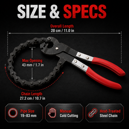 🔧 Professional Chain Exhaust Pipe Cutter