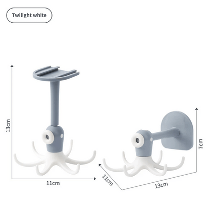 🪝Drill-free 360° rotating octopus hook🐙