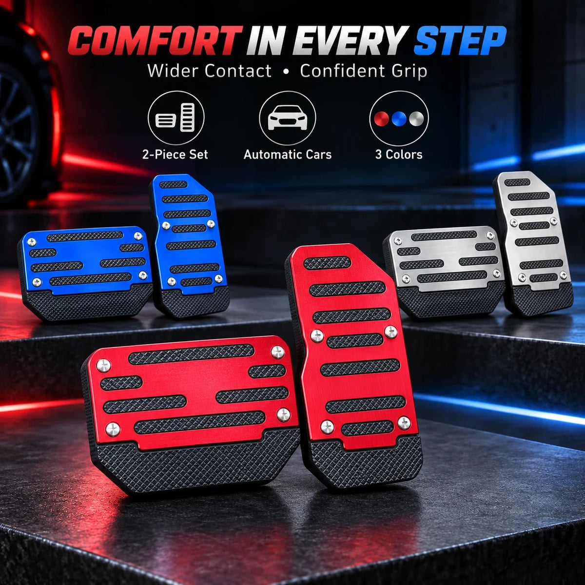🚗NonSlip Universal Automatic Foot Brake Gas Cover Pad Pedal Accessories Car