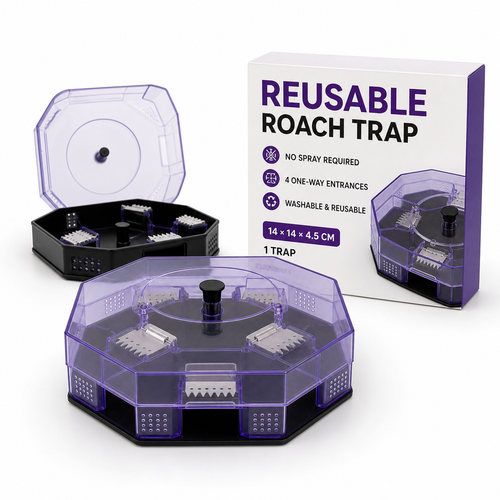 Reusable No-Spray Roach Trap