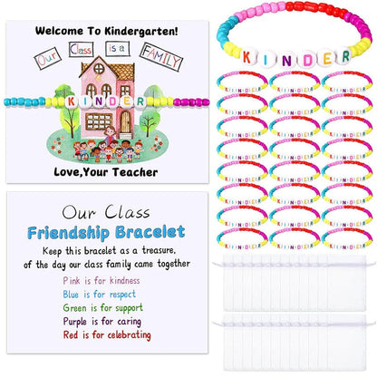 🧶❤️ Pack of 25 Welcome Bead Bracelets – Strengthen Classroom Friendship & Spread Warm Kindness! ✨