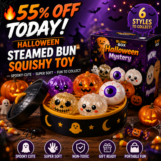 🔥 55% OFF TODAY 🎃 Halloween Steamed Bun Squishy Mystery Box Toy