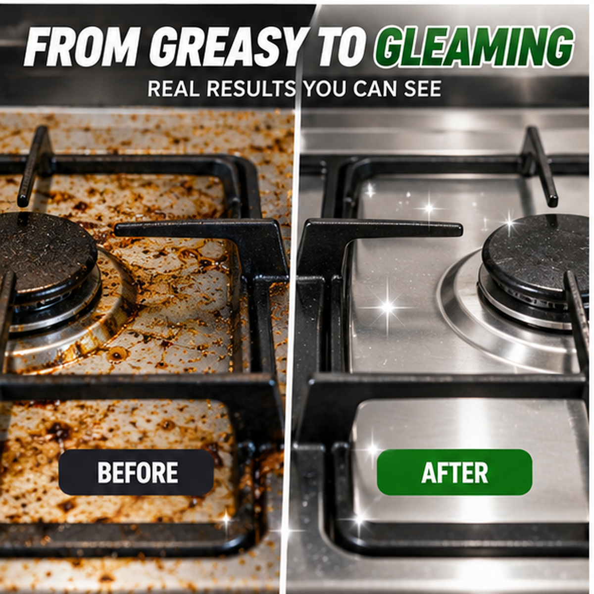 🧽 Heavy Duty Kitchen Degreaser – Spray, Wipe & Cut Through Tough Grease ✨🛒