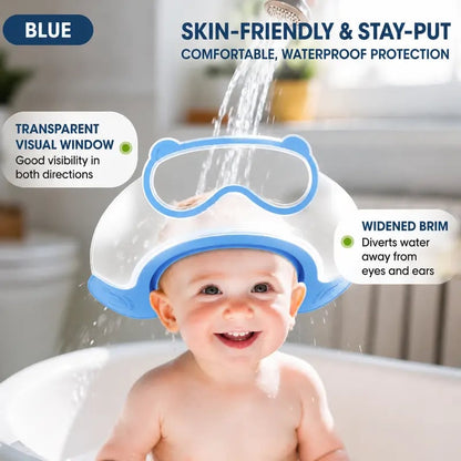 ✨ 2026 Upgrade Transparent Baby Shower Cap | Adjustable Eye & Ear Protection Bath Visor