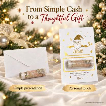 💌✨Personalized DIY Holiday Money Card – Write Your Own Note