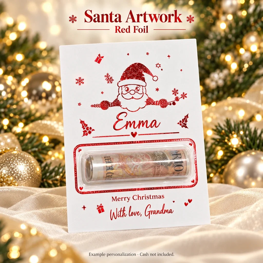 💌✨Personalized DIY Holiday Money Card – Write Your Own Note