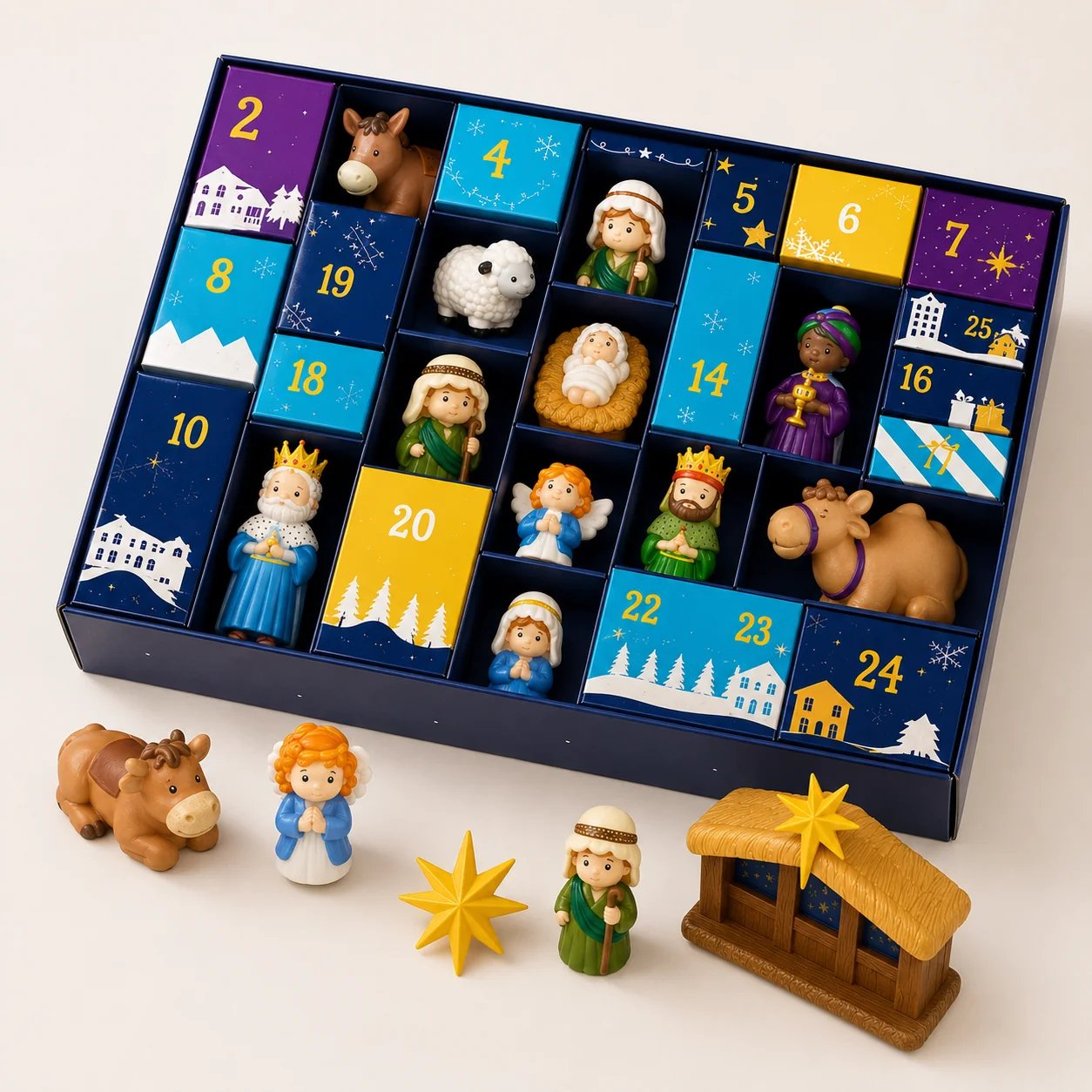 💯2026 Nativity Advent Calendar – 25-Piece Christmas Story Set for Kids
