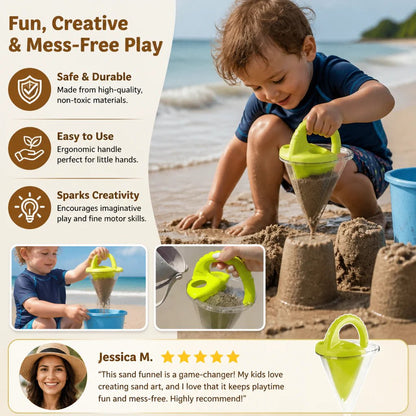 Kids Beach Sand Funnel Toy for Drawing and Pouring