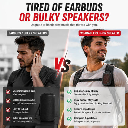Outdoor Clip-On Bluetooth Speaker I Waterproof Speakerfor Running & Cycling