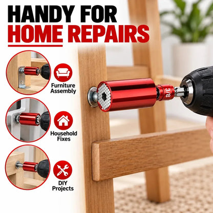 Universal Socket Tool – 7–19mm Self-Adjusting Grip Socket with Drill Adapter