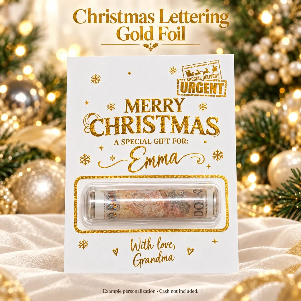 💌✨Personalized DIY Holiday Money Card – Write Your Own Note