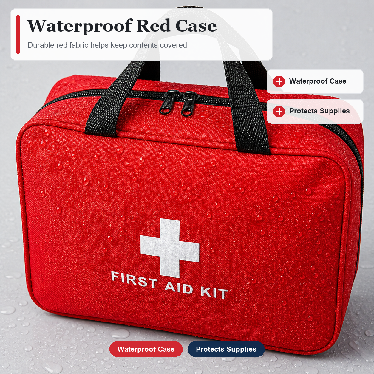 All-in-One Waterproof Emergency Medical Kit for Travel and Everyday Safety