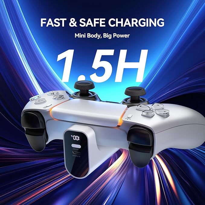 🎁Must-Have for PS5 Gamers | 2000mAh USB-C External Charger Battery Pack, 49% OFF Final Day