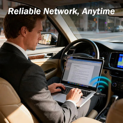 4G LTE WiFi Router[No SIM Card]150Mbps USB Modem Unlocked Portable Car WiFi Adapter for Desktop PC Notebook TV Black Wireless Dongle Device