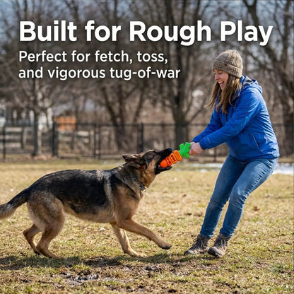 🎁Perfect Gift for Dogs🎁Aggressive Chewer Dog Toys, Durable Carrot Leaf Design