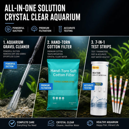 🎉Limited Time 50% OFF！🐠💦No more worries about poor water quality during water changes！ 🔥 Electric Aquarium Gravel Cleaner✨
