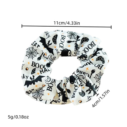 🎃 Hand-Illustrated Halloween Scrunchie Collection