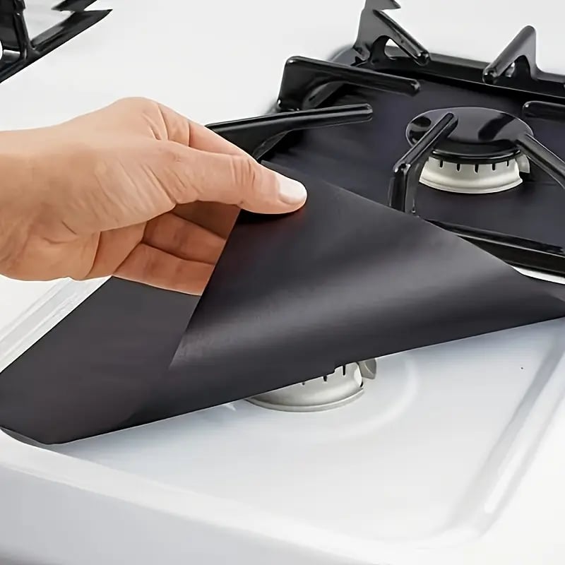 🥘 Reusable Gas Stove Burner Liners♻️ (Set of 4)