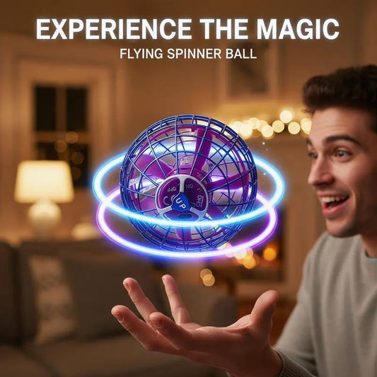 🎁Children's Day Gifts🚀 Levitating Induction Flying Ball – Smart Glow Gyro for Fingertip Play – LED Mini Drone Toy for Kids & Adults ✨
