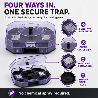 Reusable No-Spray Roach Trap