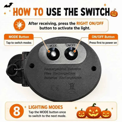 🎃✨ Solar Powered Pumpkin Stake Lights – Ideal Outdoor Halloween Landscape Decor