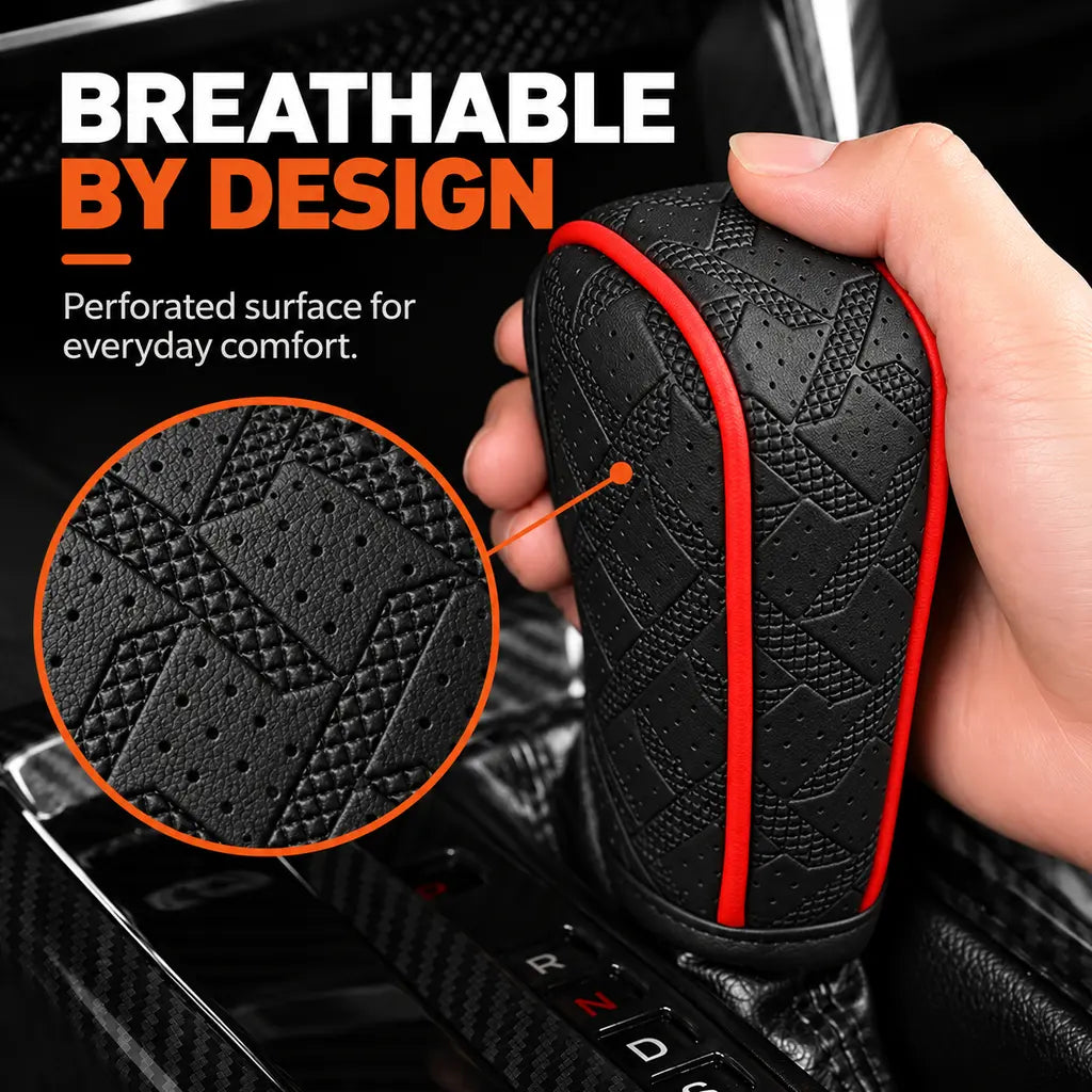 🚗 Sport Grip Leather Gear Shift Knob Cover 🔥