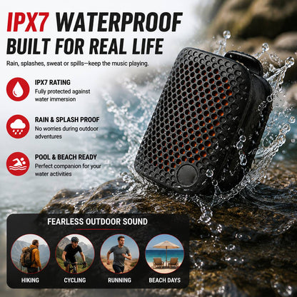 Outdoor Clip-On Bluetooth Speaker I Waterproof Speakerfor Running & Cycling