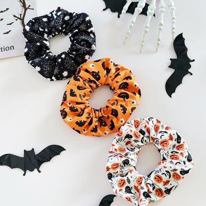 🎃 Hand-Illustrated Halloween Scrunchie Collection