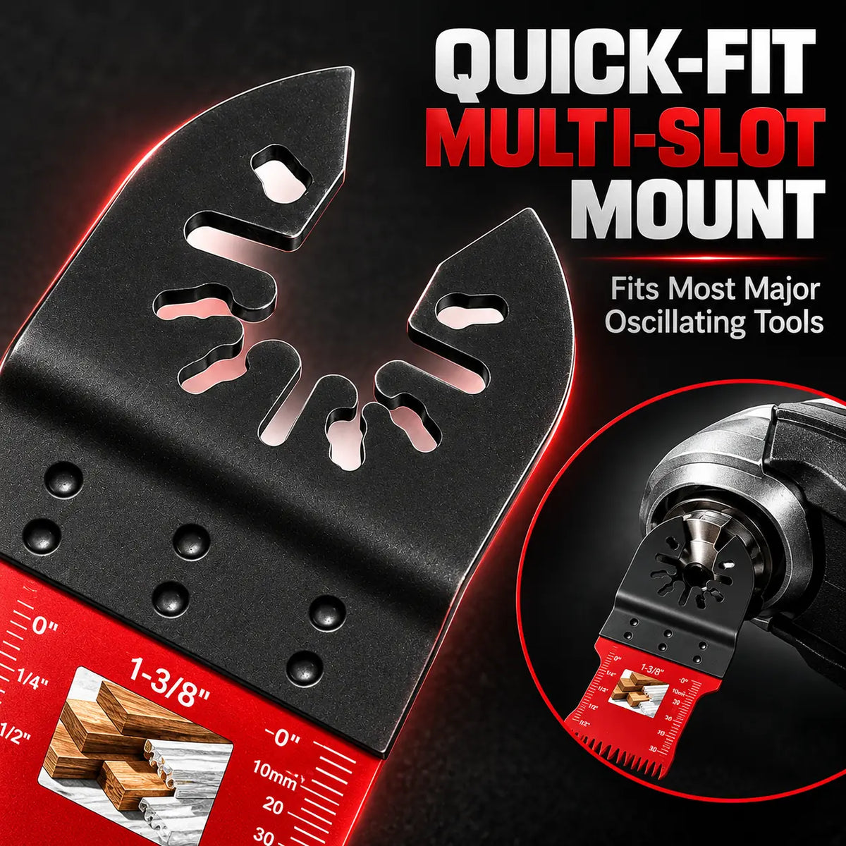 Japanese-Tooth Oscillating Multi-Tool Blades — Universal Quick-Fit