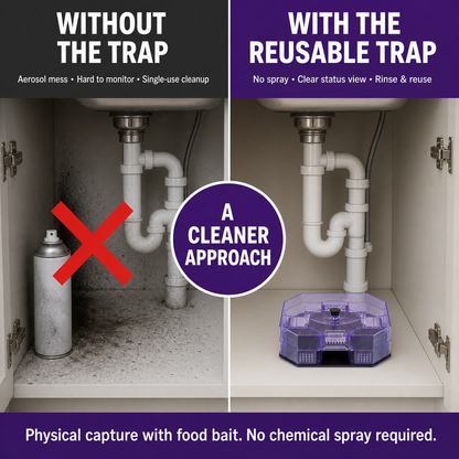 Reusable No-Spray Roach Trap