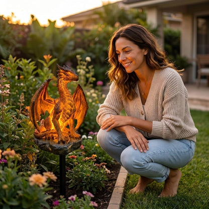 🔥Limited Time 50% Off✨Solar Dragon Garden Statue Light