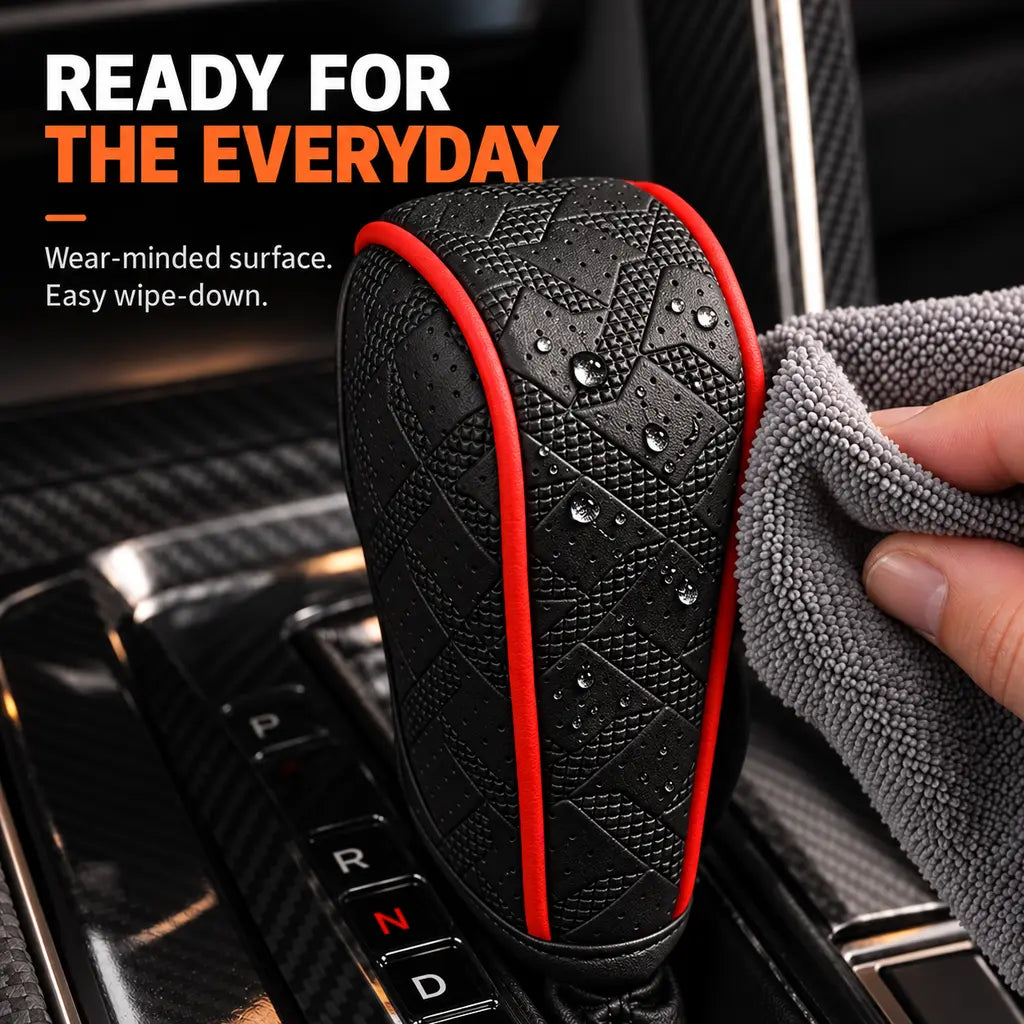 🚗 Sport Grip Leather Gear Shift Knob Cover 🔥
