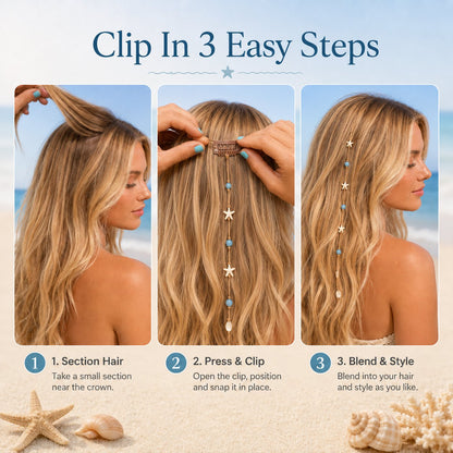 🌊⭐Beachy Mermaid Hair Accent