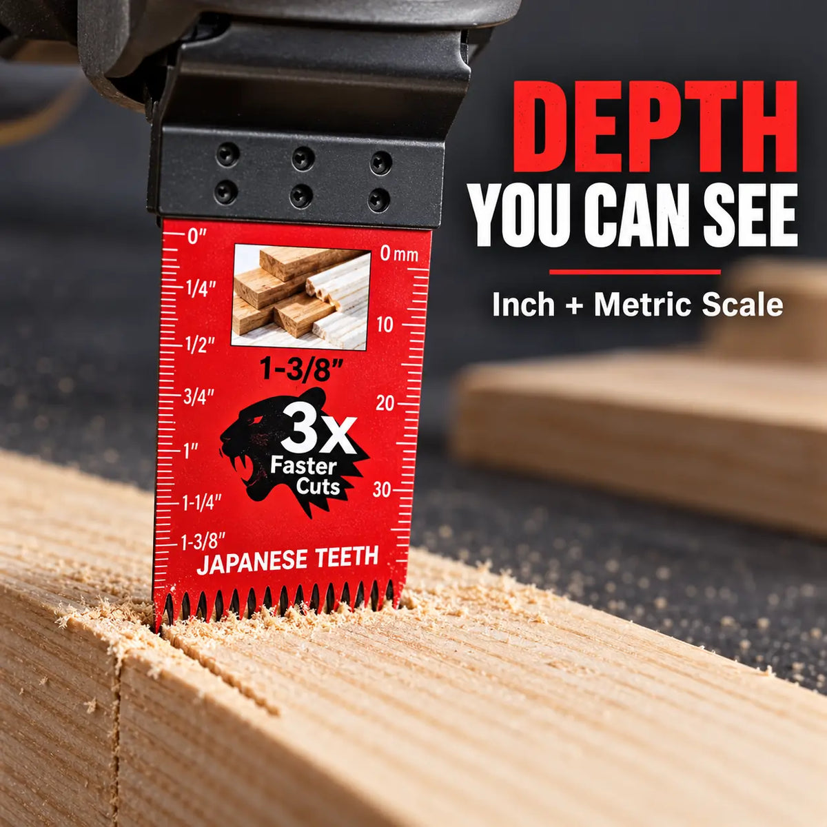 Japanese-Tooth Oscillating Multi-Tool Blades — Universal Quick-Fit