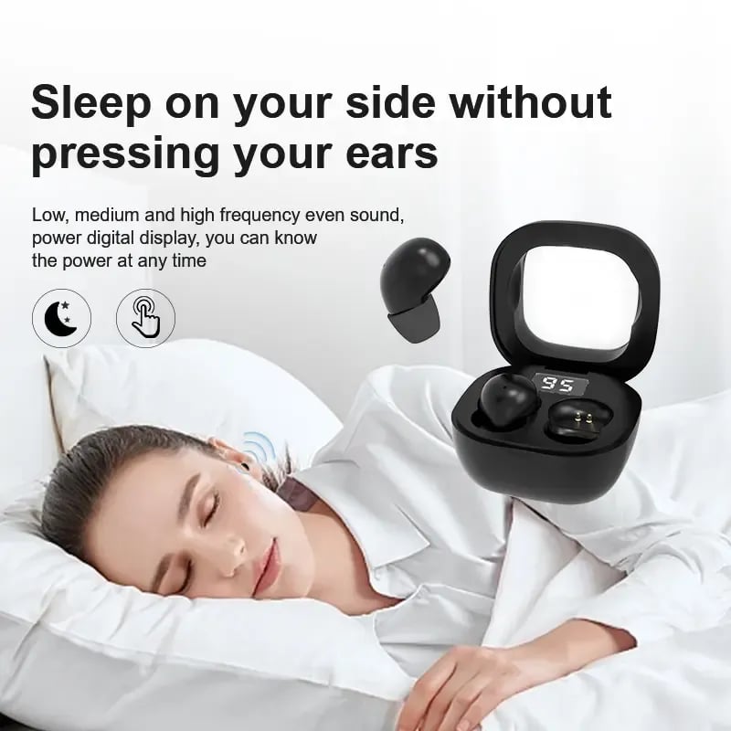 Hot Sale🌙 Ultra-Small Invisible Sleep Earbuds – 0.08oz Mini Noise Reduction Earphones with 25H Battery Life for Side Sleepers, Travel & Daily Use